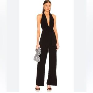 NWT Gaya Lina Halter Jumpsuit Small Black Jersey